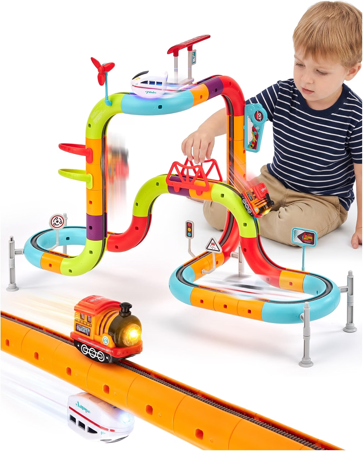 3D Anti-Gravity Rail Car STEM Set - Build Your First Track